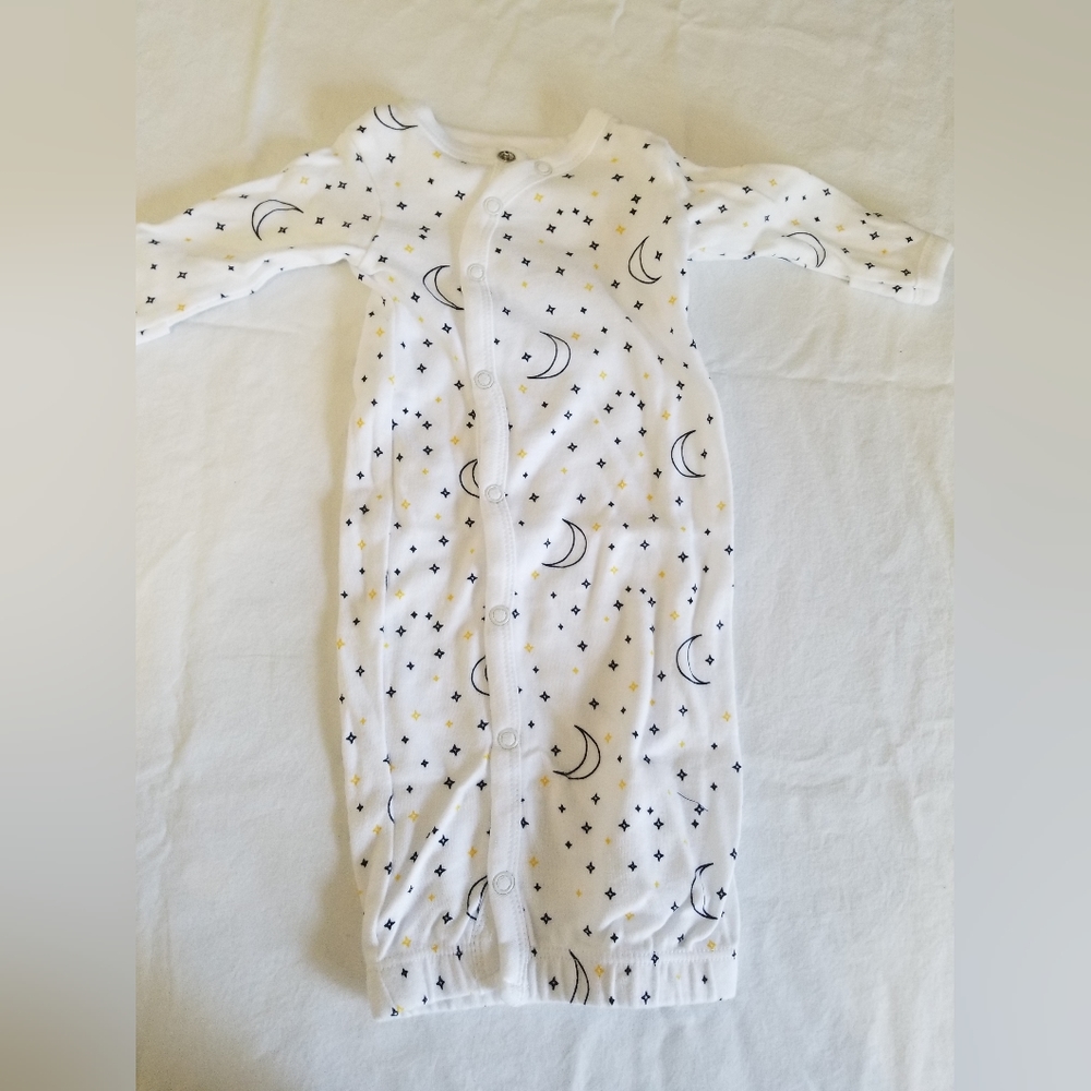 Touched by Nature Premie Organic cotton moon and stars gown